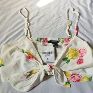 Forever 21 tie front Crop Top